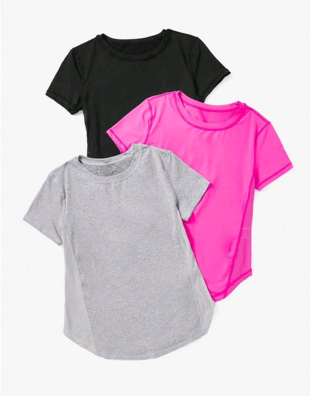 BLUSA CUELLO REDONDO COLOR ROSA CORTE DEPORTIVO